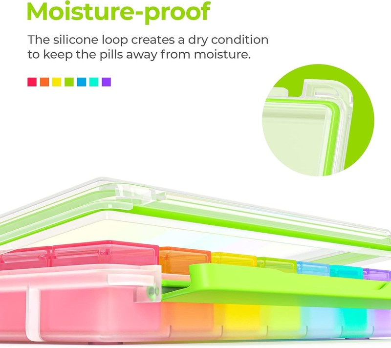 Portable iMedassist 7-Day Pill Organizer - Easy Open, Lockable & Removable Cases gallery
