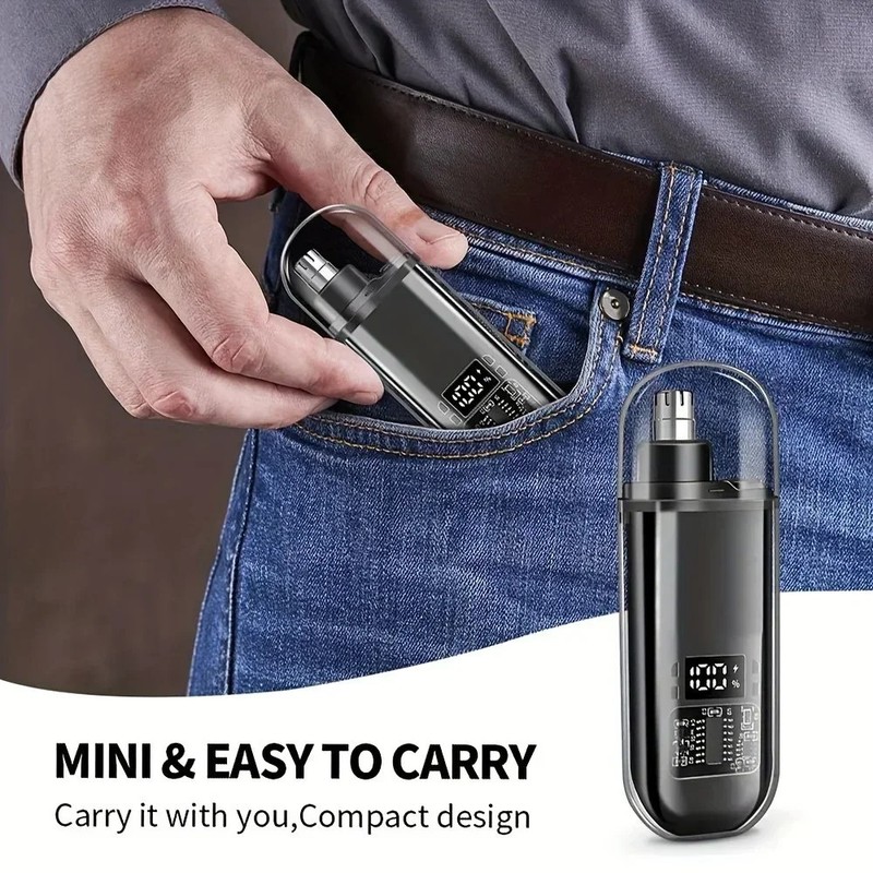 Nose Ear Hair Trimmer for Men - USB C Rechargeable Portable Fast Charge, Compact gallery