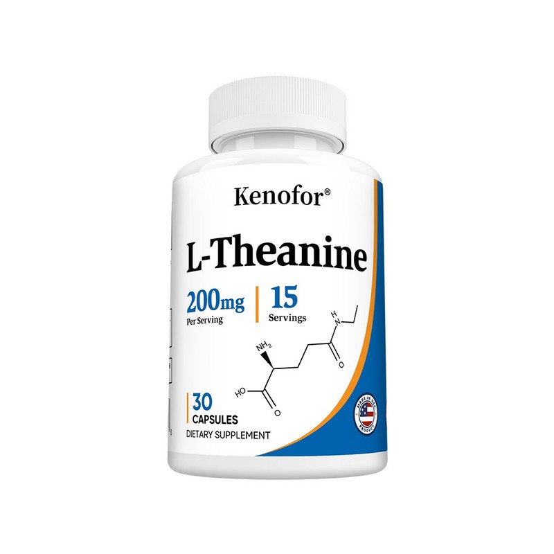 L-Theanine 200mg Promote Relaxation Support Stress Supplement 30/60/120 Capsules