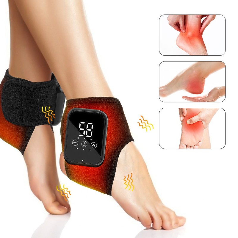 Electric Foot and Ankle Massager Brace for Pain Relief Heating Vibration Therapy gallery