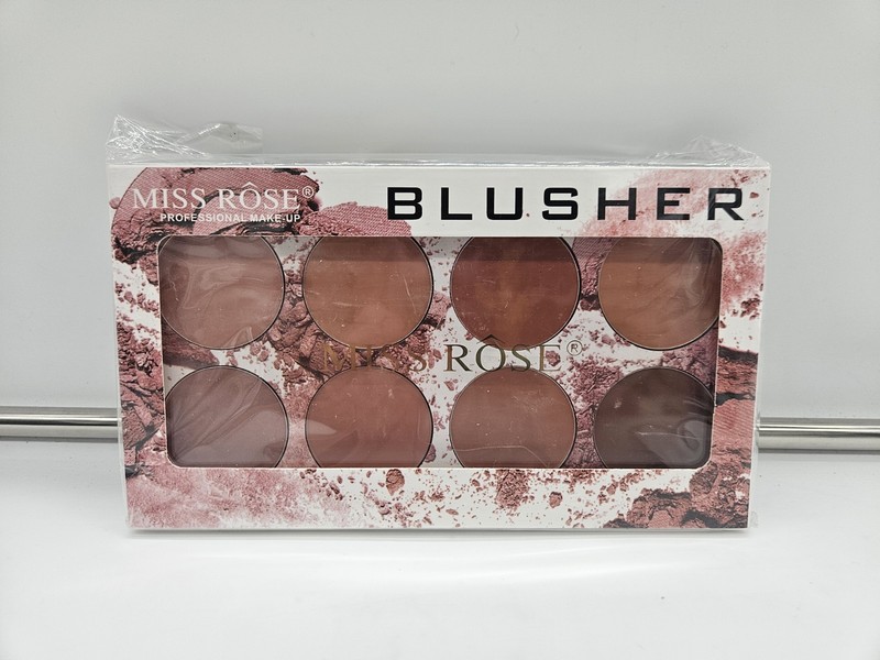 Miss Rose 8 Colors Blush Palette Natural Matte Long Lasting Makeup w/ Brush NEW