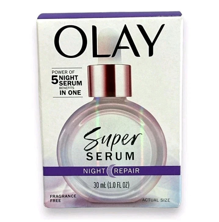 Olay Super Serum Night Repair Fragrance-Free ~ 30 ml / 1.0 fl oz ~ New In Box
