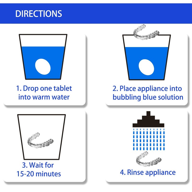 Retainer Cleaner Tablets 120 Tablets-4 Months Supply, Cleaning for Denture gallery