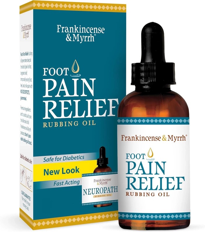Frankincense and Myrrh Foot Pain Relief Rubbing Oil, Neuropathy Pain Relief for