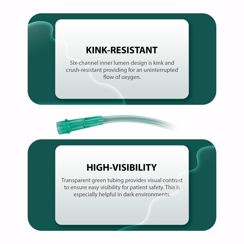 Bistras Oxygen Tubing 50FT Green Crush Resistant Non Kinking for 1 pk, gallery