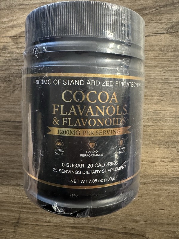 BioPop Health Cocoa Flavanols Powder Dark Chocolate GMO/Gluten-Free 7.05 oz