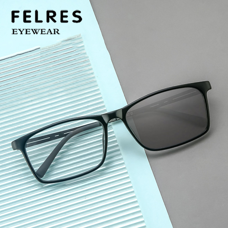 155mm TR90 Photochromic Square Reading Glasses Men Large Frame Glasses Readers gallery