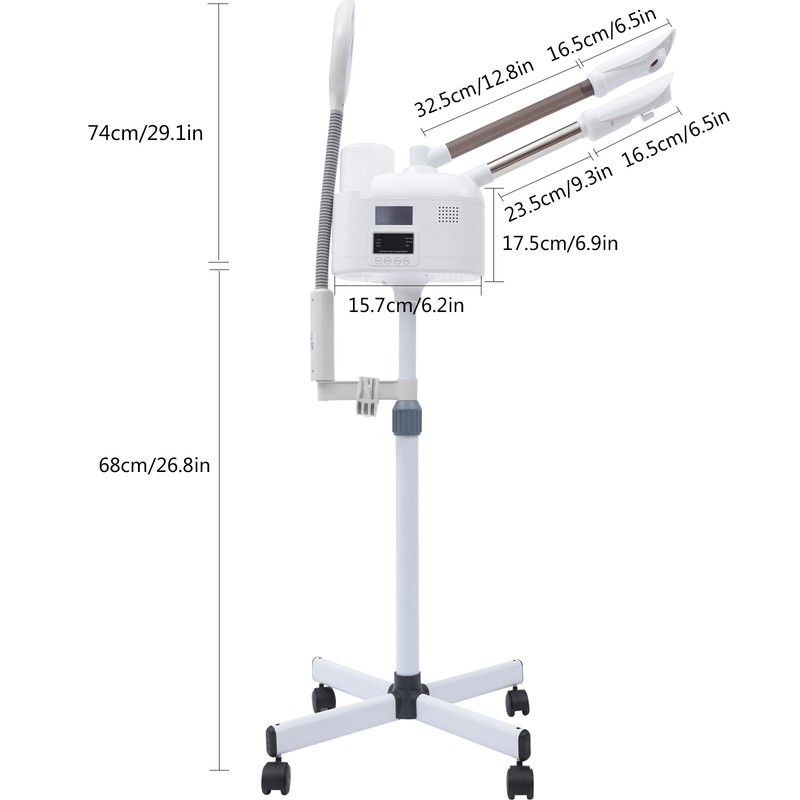 Pro 3 in 1 Facial Steamer 5X Magnifying Lamp Hot& Cold Ozone Machine Spa Salon. gallery