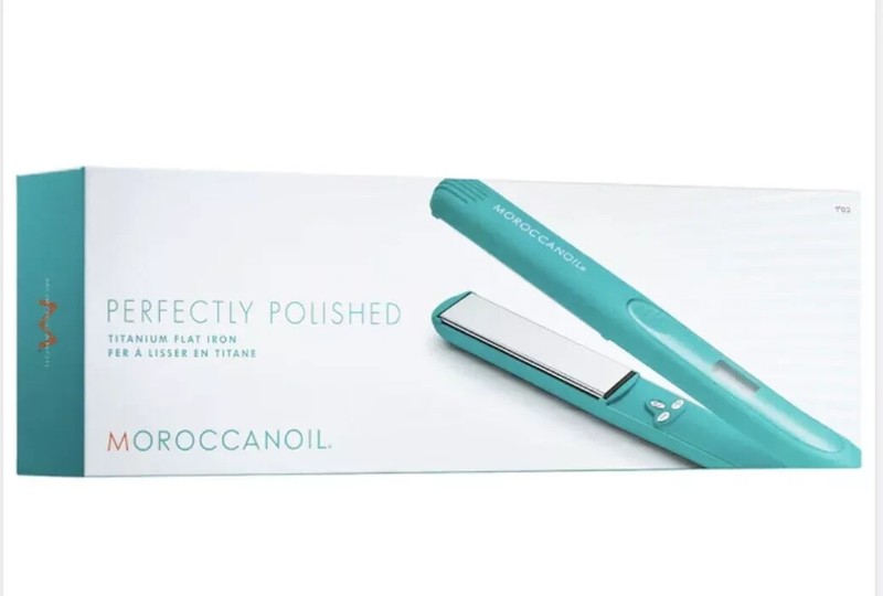 MoroccanOil Perfectly Polished Titanium Flat Iron NEW SAME DAY SHIPPING