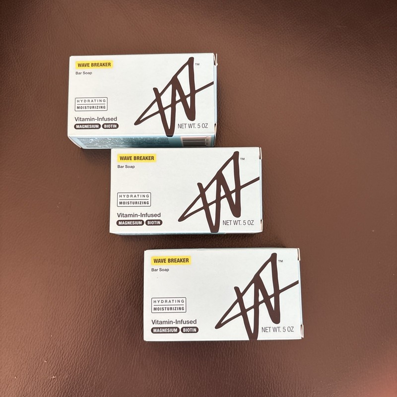 W by Jake Paul Wave Breaker Bar Soap Hydrating,Moisturizing, SET OF 3 (5oz each)