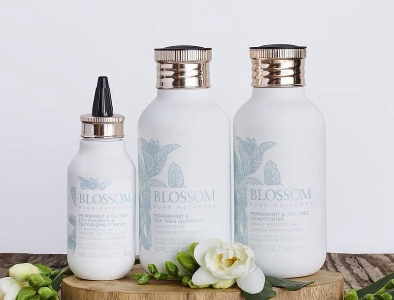 Blossom Peppermint & Tea Tree Shampoo, Conditioner 10.1oz& Texture Powder 0.56oz