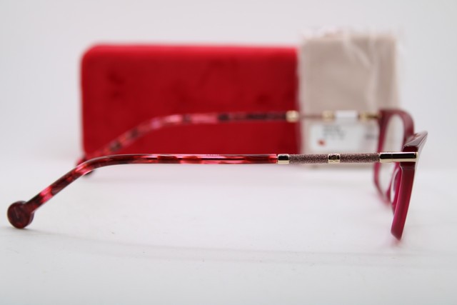 NEW CAROLINA HERRERA HER0198 6K3 BURGUNDY GOLD HAVANA AUTHENTIC EYEGLASSES 53-15 gallery
