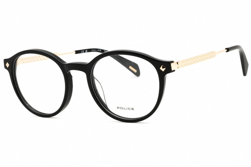 NEW Police VPLG27M 0700 Shiny Black 49mm Eyeglasses