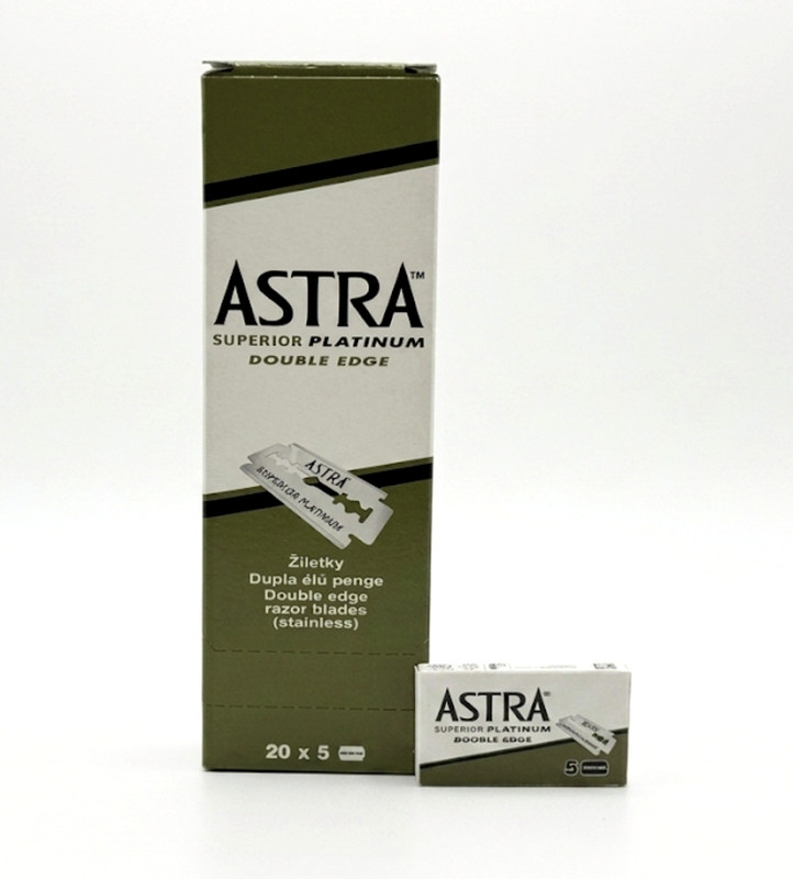 100 ASTRA Superior Platinum Double Edge Shaving Blades Old Stock Made in Russia