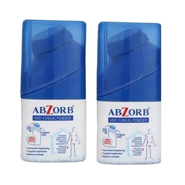 Abzorb Antifungal Dusting Powder Skin Irritation, Redness, Itching 50g X 2