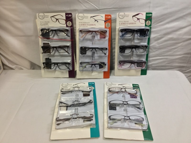 lot of 5 DesignOptics Foster Grant Full Frame Ladies Fashion Deep Square 5 Pack gallery