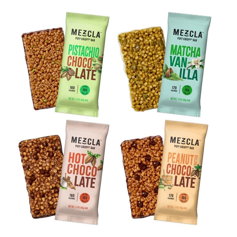 (20 Pack) Mezcla Puff Crispy Protein Bars – Variety Pack – 5 of Each