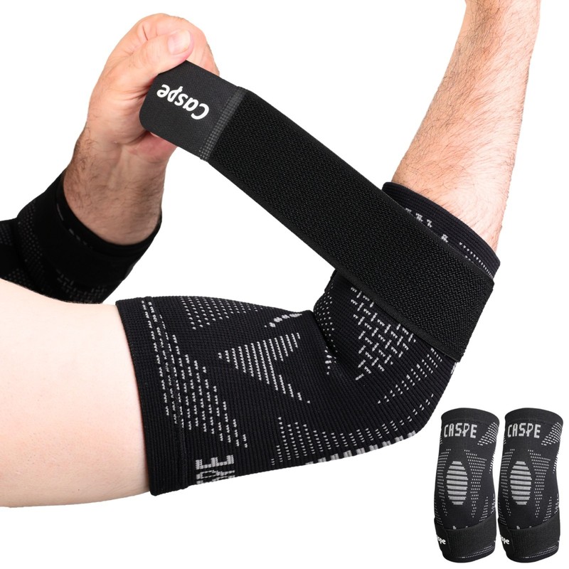 Caspe 2-Pack Elbow Sleeve Brace Wrap Adjustable Support Arm Arthritis Tendonitis gallery