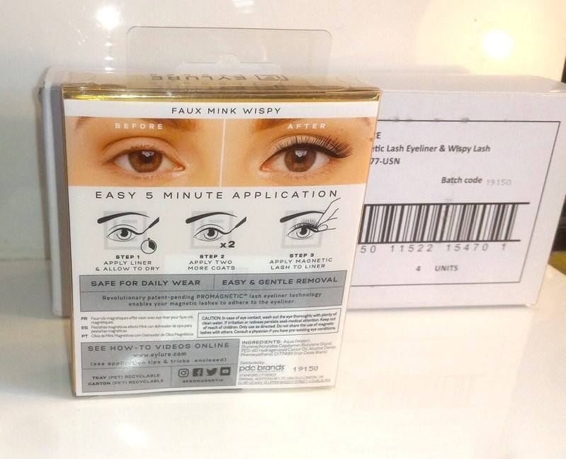 Eylure Magnetic Eyeliner Lash System & Faux Mink Wispy Lashes Four In Box NEW gallery