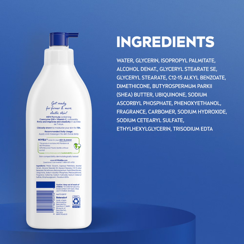 3pk NIVEA Skin Firming Sheer Hydration Body Lotion with Q10 & Vitamin C 16.9 Oz gallery