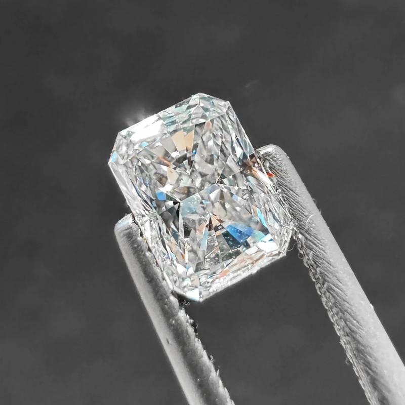 5 Ct Lab Grown Diamond Radiant Cut Natural D Color CVD VVS1 Clarity Certified gallery