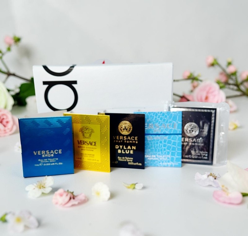 Versace Parfum Eau De Parfume Toilette Travel Samples 5 Pcs EROS ENERGY DYLAN BL