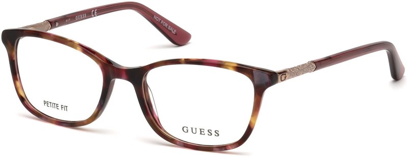 GUESS GU2658 071 Burgundy Havana Plastic Optical Eyeglasses Frame 52-17-135