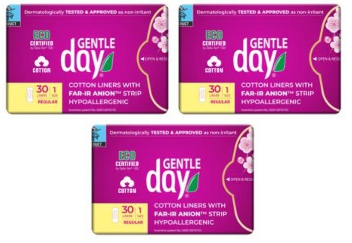 Gentle Day Panty Liners Anion Strip Daily Freshness Feminine Care 30pcs Pack gallery