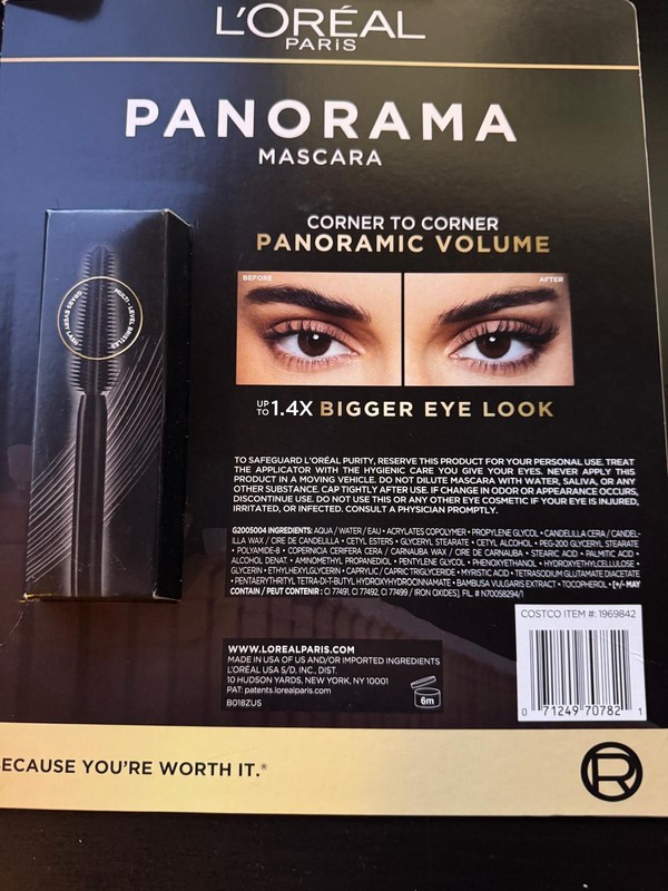 L’Oreal Voluminous Panorama Mascara 2-Pack Smudge Resistant New Sealed Washable