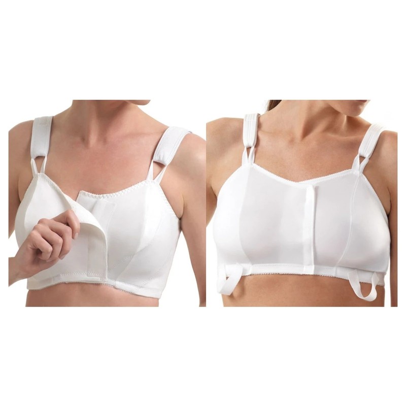 Cardinal Health Post-Surgical Bra with Removable Drain-Bulb Holders, Med, Lrg