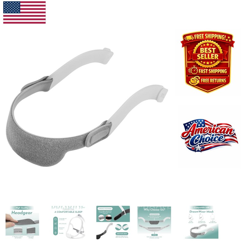 Secure Fit Adjustable Headgear for Philips DreamWear Nasal & Gel Mask Users