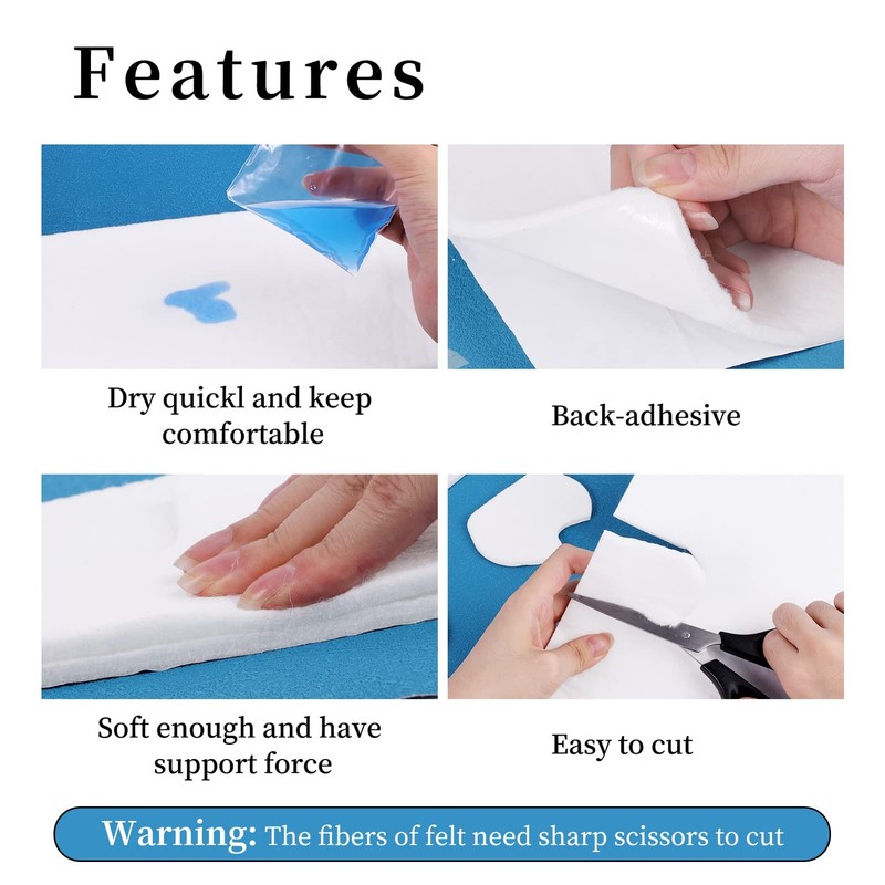 Adhesive Felt Premium Grade, Orthopedic Felt Roll 1/4" x 6" x 2.5yd. Quality ... gallery