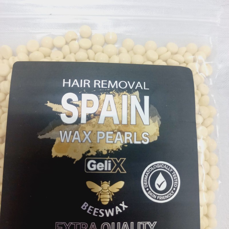 Spain Hard Wax Beans Pearls 200g + 100 Wooden Spatulas Applicator Hair Removal gallery
