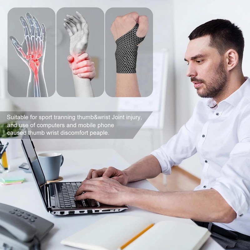 1/2pcs Ultra-Thin Wrist Brace Support for Carpal Tunnel, Pain Relief, Arthritis gallery