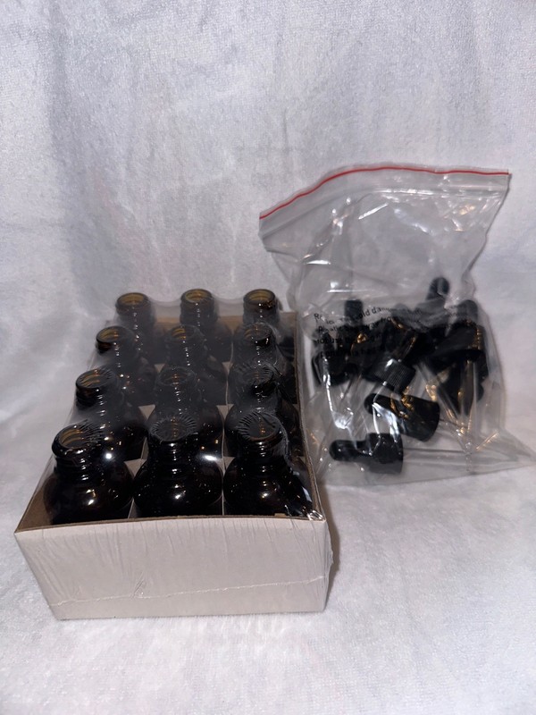 Vivaplex 12 Eye Droppers 1 Oz Amber Glass Bottles New In Pack