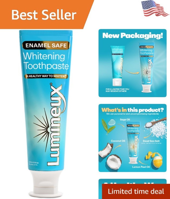 Fluoride Free Mint Whitening Toothpaste – Enamel Safe, Dentist Approved 3.75 Oz