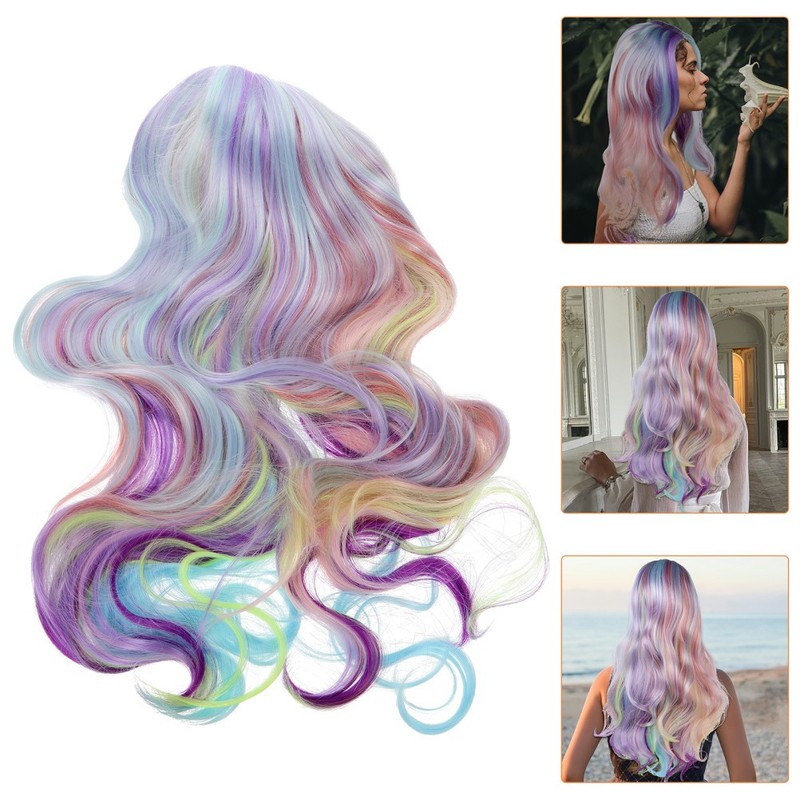 Halloween Wig Curly Hair Makeup Prop for Festival Party Wig