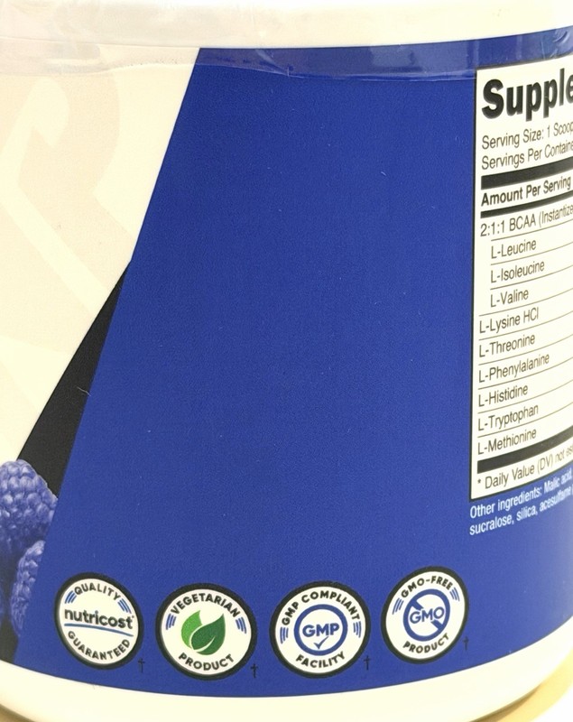 Nutricost EAA Essential Amino Acids Blue Raspberry 30 Servings 330g Powder 12/27 gallery