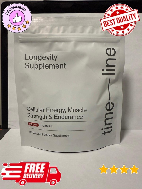 Time-Line Mitopure Urolithin A 500mg – 60 Softgels – Longevity Supplement –07/27