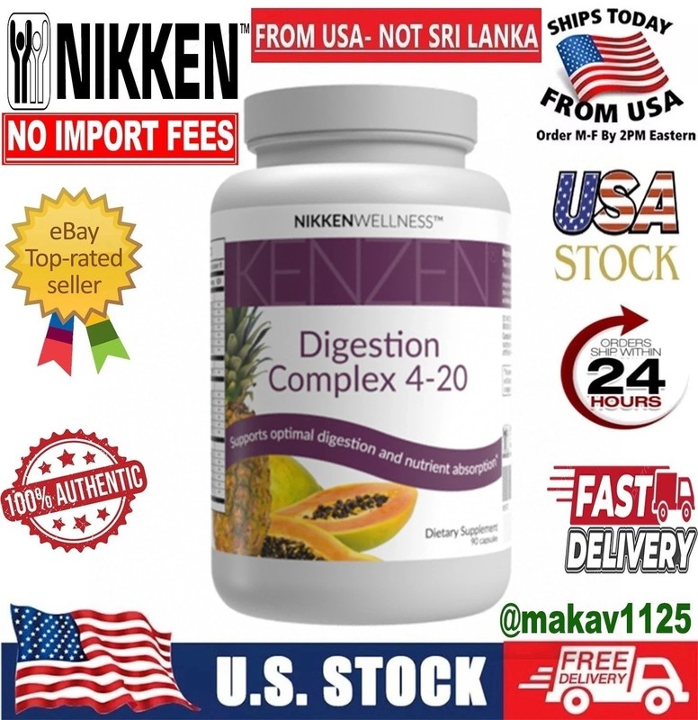 Nikken Kenzen Digestion Complex 4-20 #15471 – (90 capsules) – NEW🔥US Seller🔥