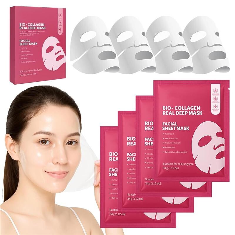 Bio Collagen Real Deep Facial Mask Korean Beauty Anti-Aging Hydrated Mask Sheets