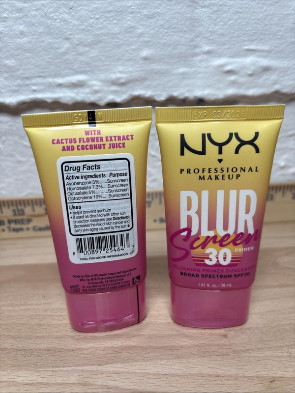 🌞NEWLot of 2X NYX Professional Makeup Blurring Face Primer Sunscreen SPF 30 1oz gallery