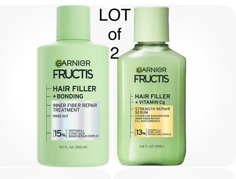 Garnier Fructis LOT of 2-Hair Filler BONDING Treatment & Strength Repair SERUM