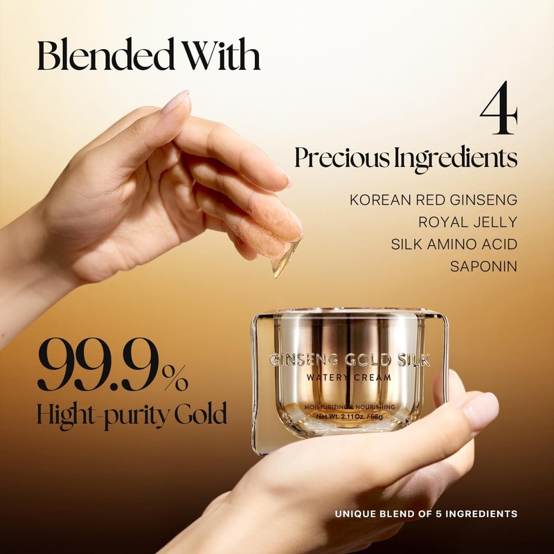 Nature Republic Ginseng Gold Silk Watery Moisturizing & Nourishing Cream 2.5oz gallery