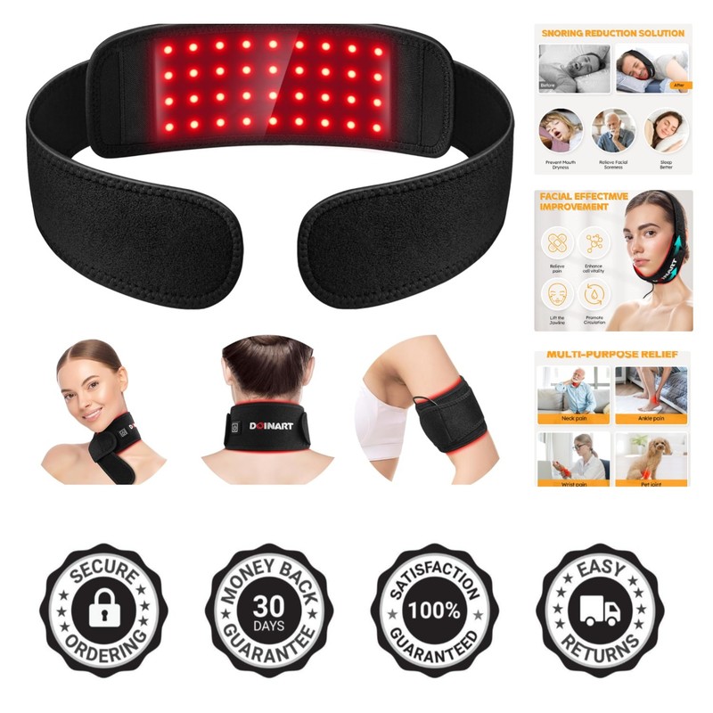 Hands-Free Red Light Therapy Device for Neck and Face – Unisex Wellness Gift