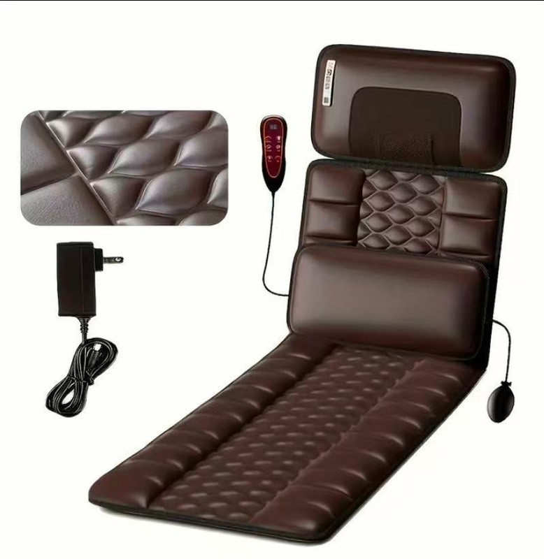 Full Body Heated Massage Mat Electric Back Heat Vibration Massage Pain Relief