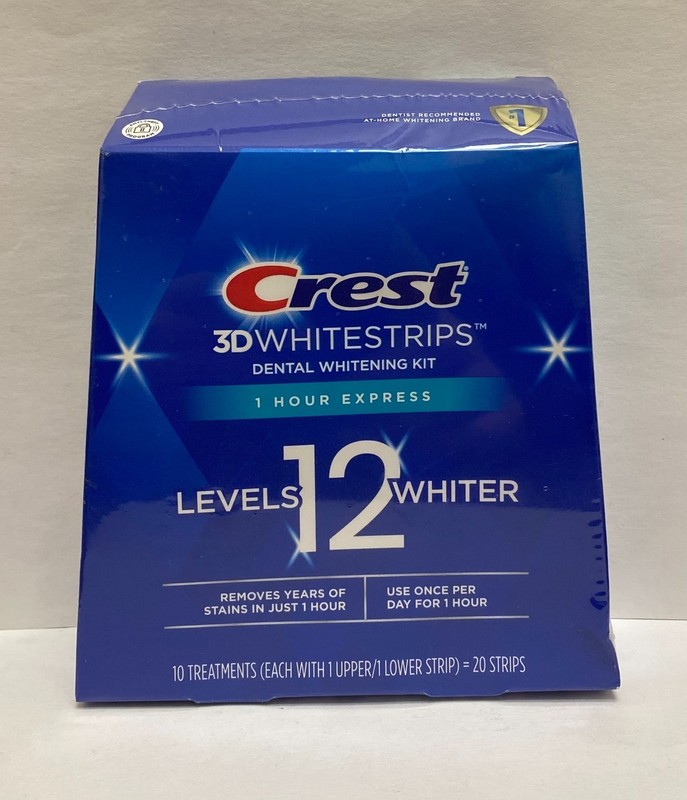 Crest 3D Whitestrips 1 Hour Express Level 12 10 Treatments Exp 04/2026