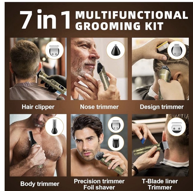 Ufree Beard Trimmer for Men, Electric Razor Shaver, Cordless Hair Clipper Shavin gallery