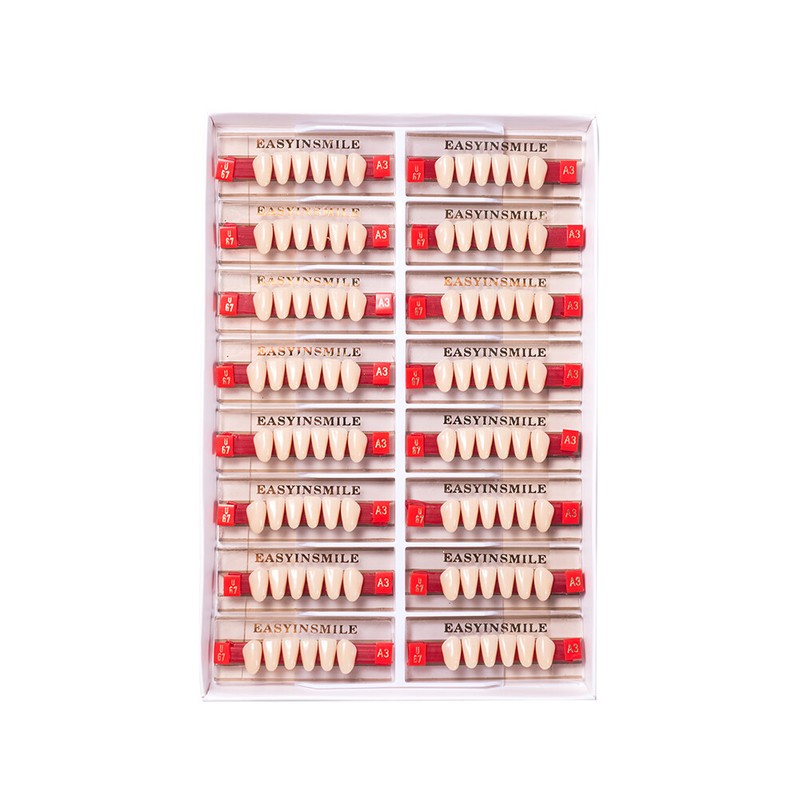 84/96Pc Dental Acrylic Teeth Resin Dentures Upper Lower full set A1/A2/A3 Shade gallery