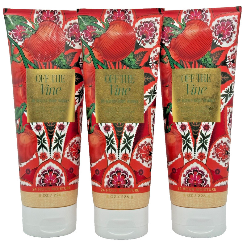 NEW Bath & Body Works Lot of 3 Tubes Off The Vine Hydrating Body Cream 8 oz